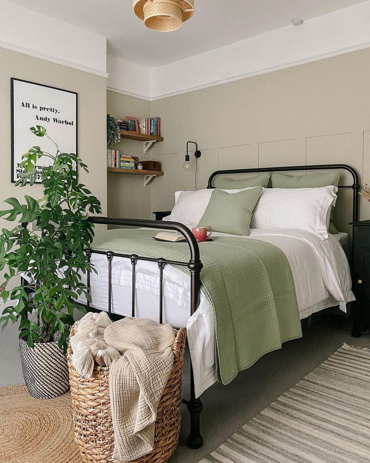 11 dormitorio boho verde salvia 2