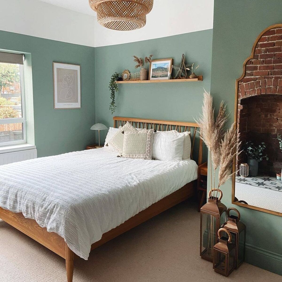 11 dormitorio boho verde salvia 6