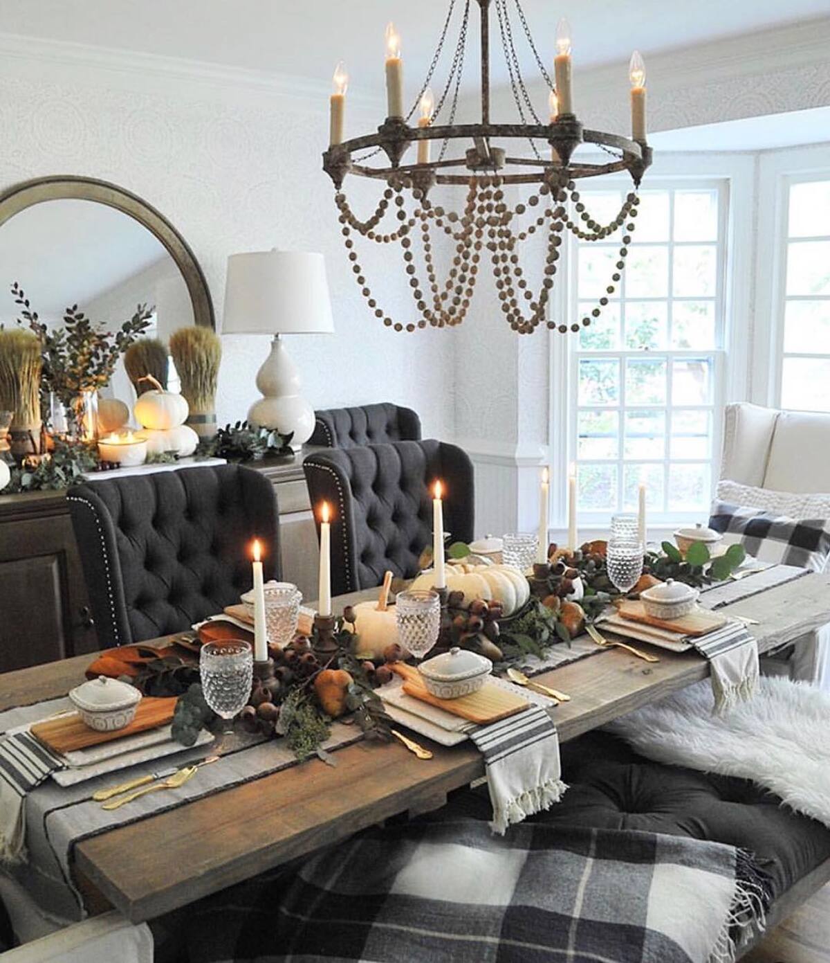 18 ideas elegantes para poner la mesa en acción de gracias 8