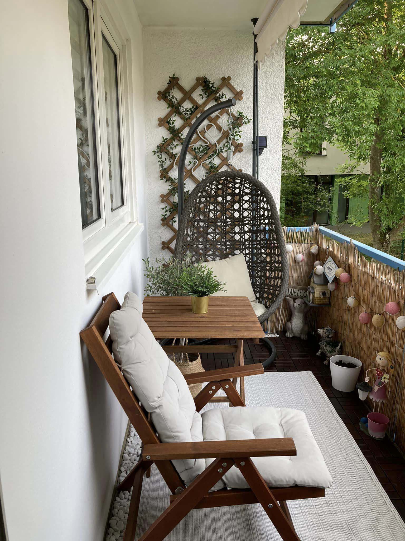 19 ideas de decoración de balcones pequeños 20