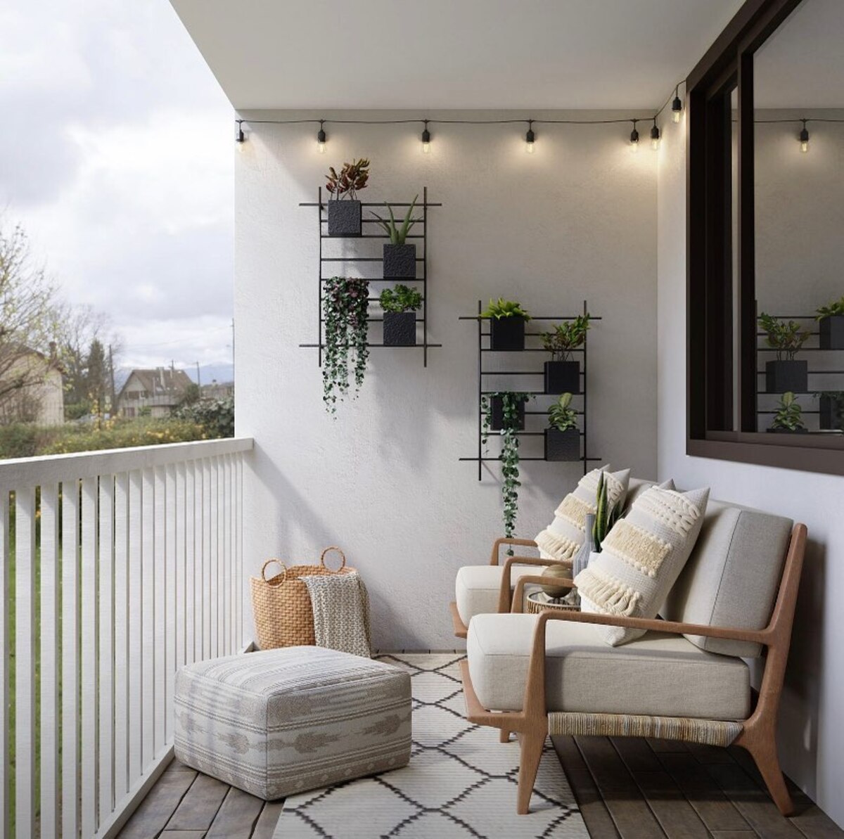 19 ideas de decoración de balcones pequeños 7