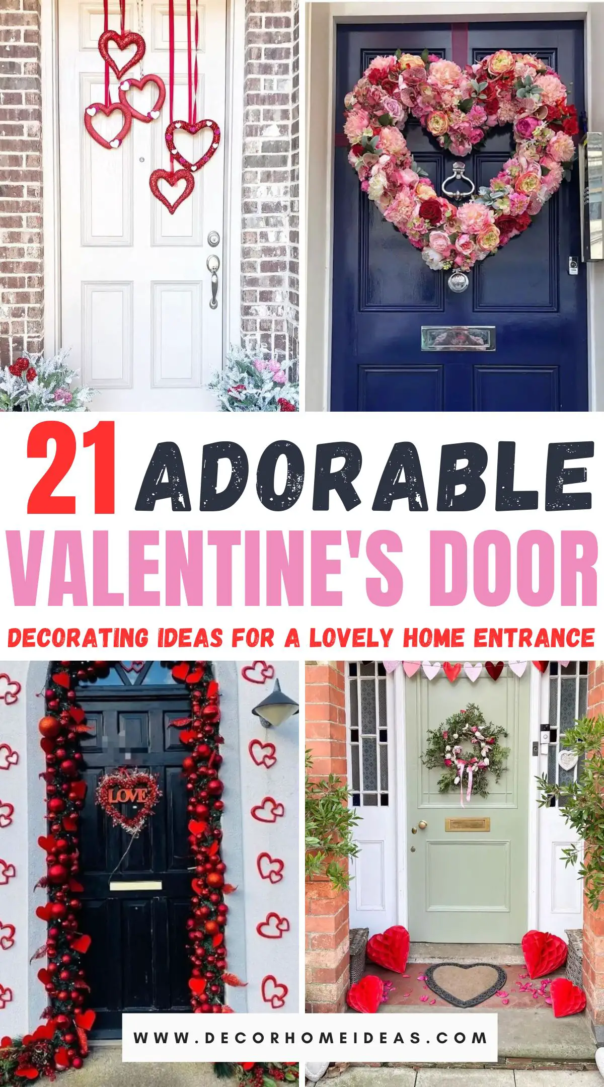 Abraza el espíritu del amor con estas 21 conmovedoras decoraciones para puertas de San Valentín. Da la bienvenida al amor con estas encantadoras y creativas formas de adornar tu entrada y compartir la calidez de la temporada.