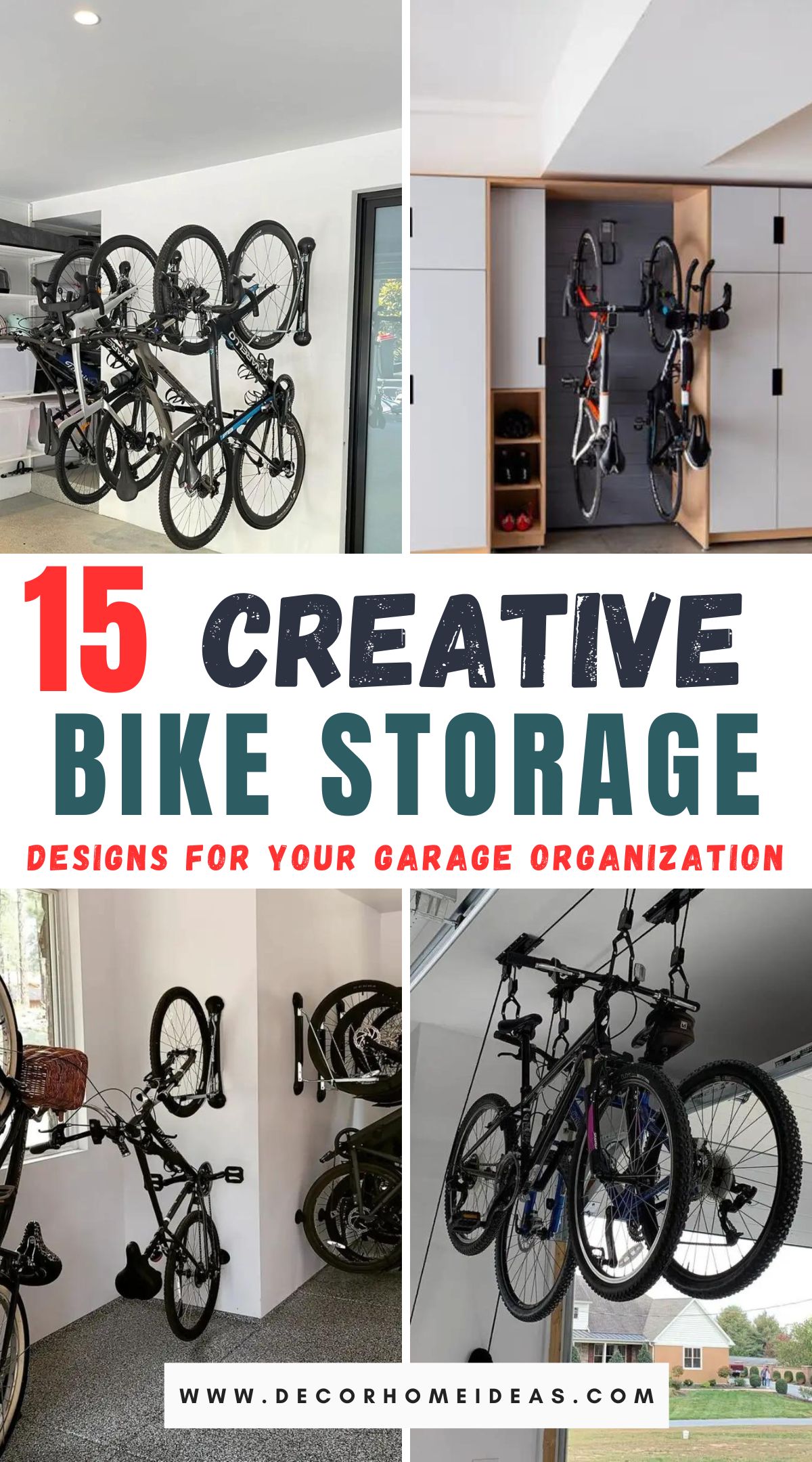 Optimiza el espacio de tu garaje con estas 15 ingeniosas soluciones para guardar bicicletas. Descubra formas creativas de mantener sus bicicletas organizadas y fuera del camino al tiempo que maximiza la eficiencia de su almacenamiento.