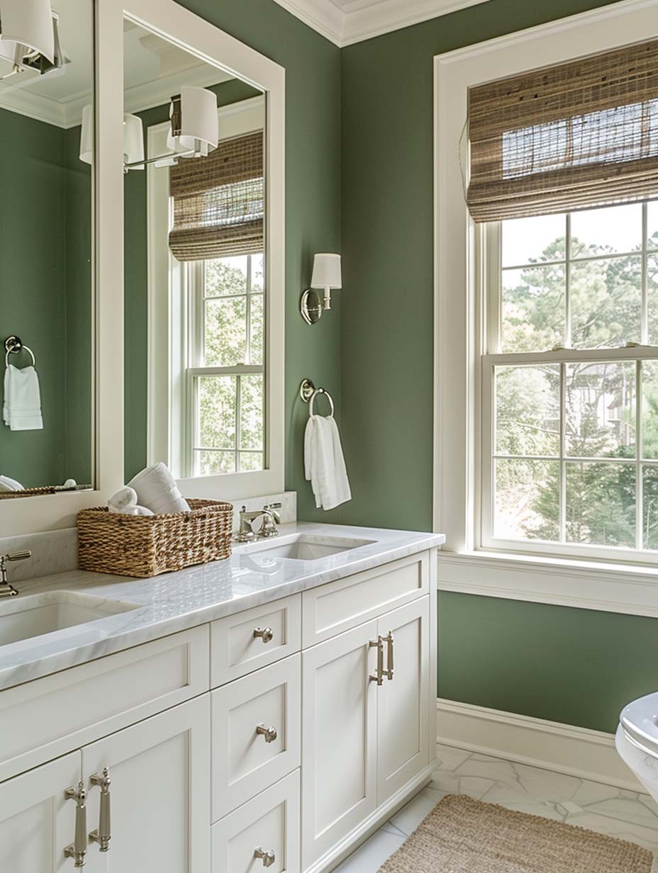 Sherwin Williams Verde Onyx Baño Verde Salvia