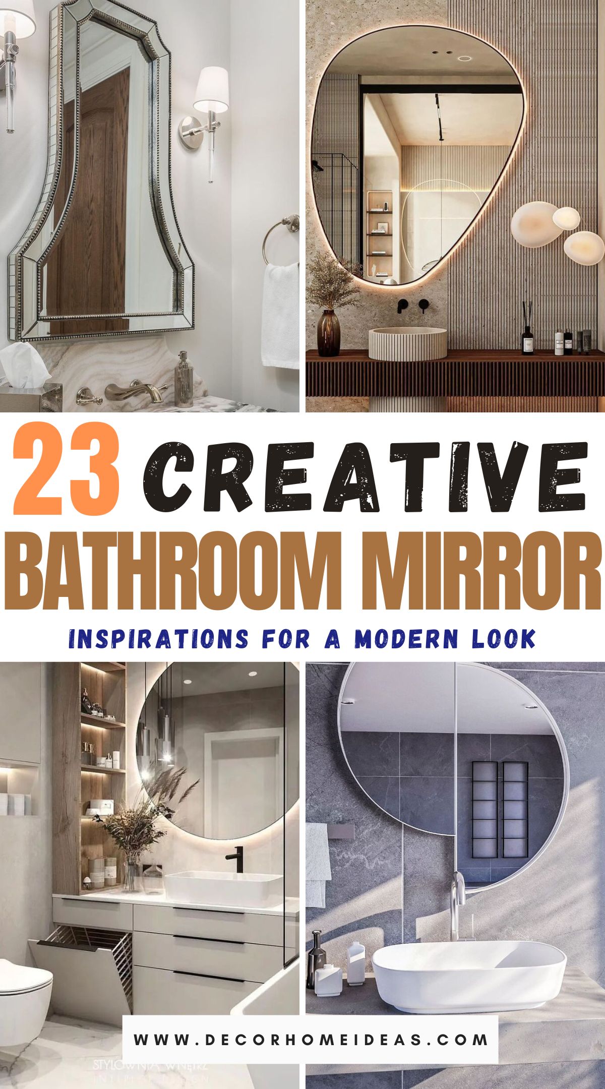 Renueva tu espacio con estas 23 ideas innovadoras para espejos de baño. Desde marcos llamativos hasta soluciones de iluminación inteligentes, explora formas creativas de elevar la decoración de tu baño y añadir estilo y funcionalidad a tu rutina diaria.