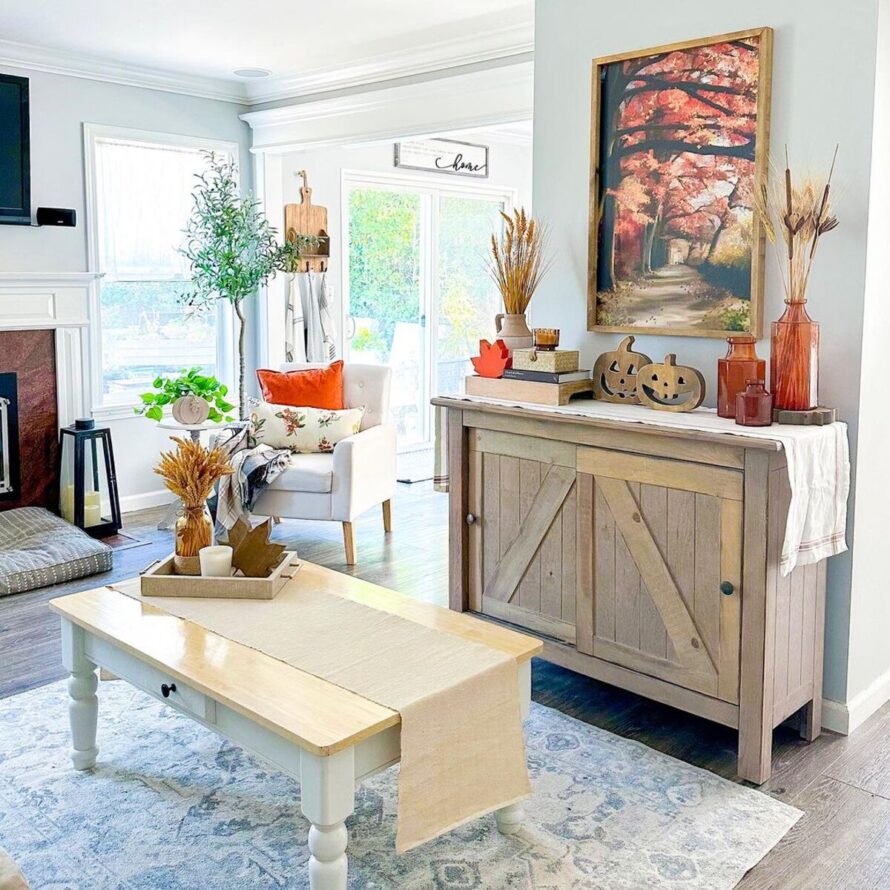 ideas de decoración de salones inspiradas en el otoño 12