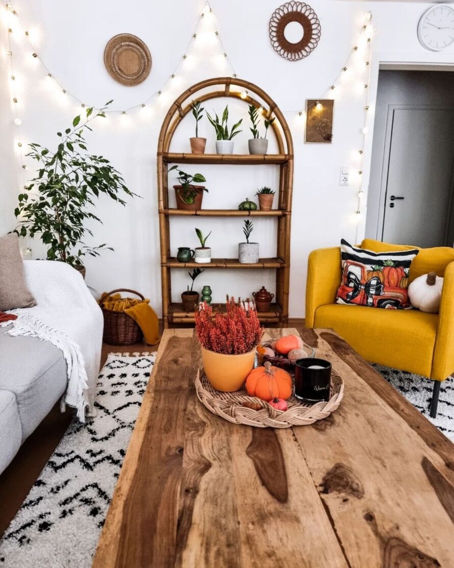 ideas de decoración de salones otoñales inspiradas en el otoño 18
