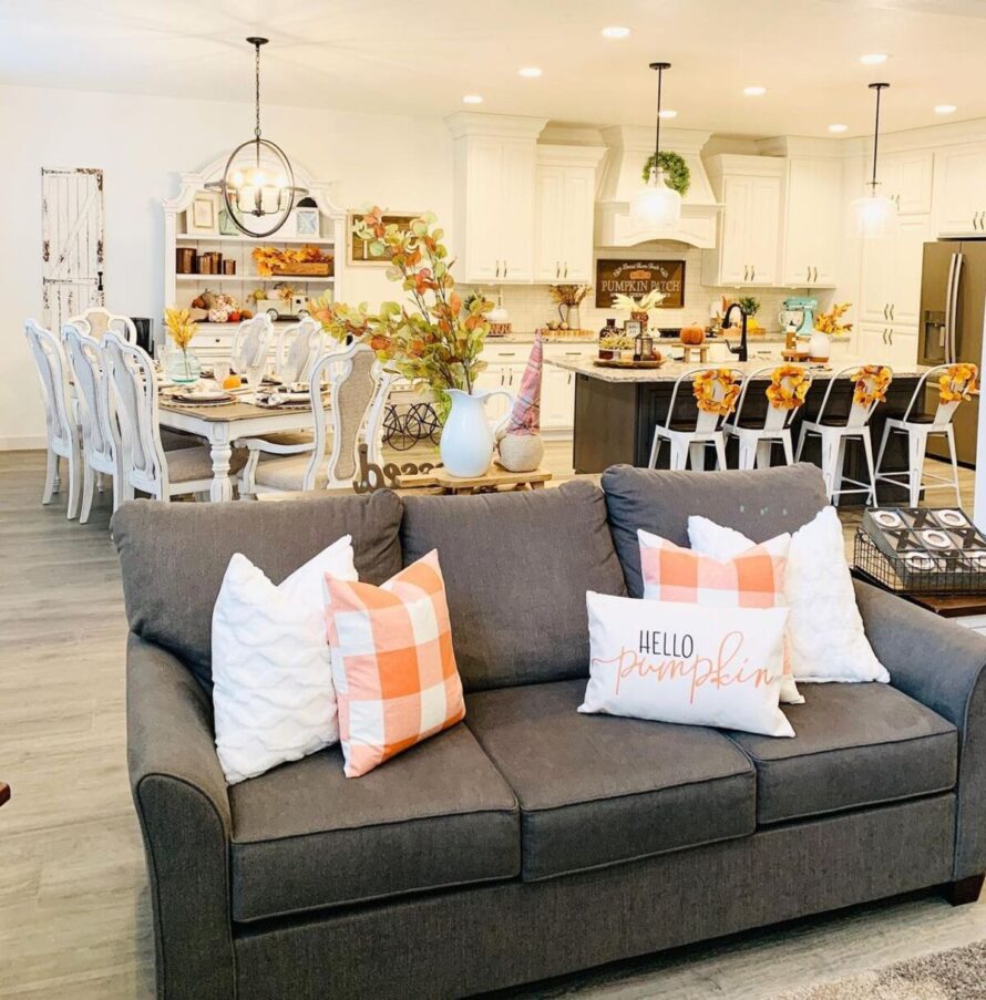 ideas de decoración de salones de otoño inspiradas en el otoño 3