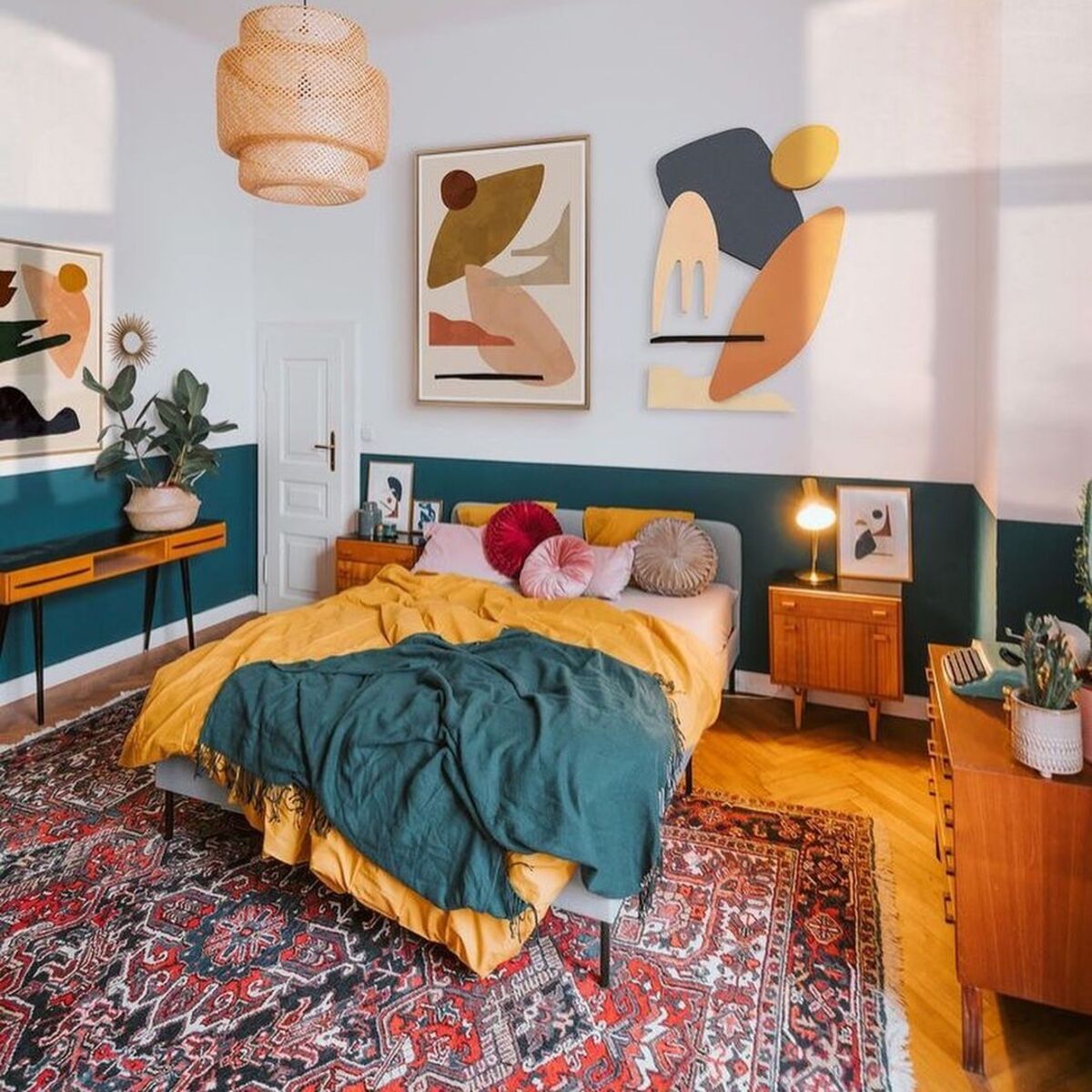 ideas de decoración de la pared del dormitorio 12