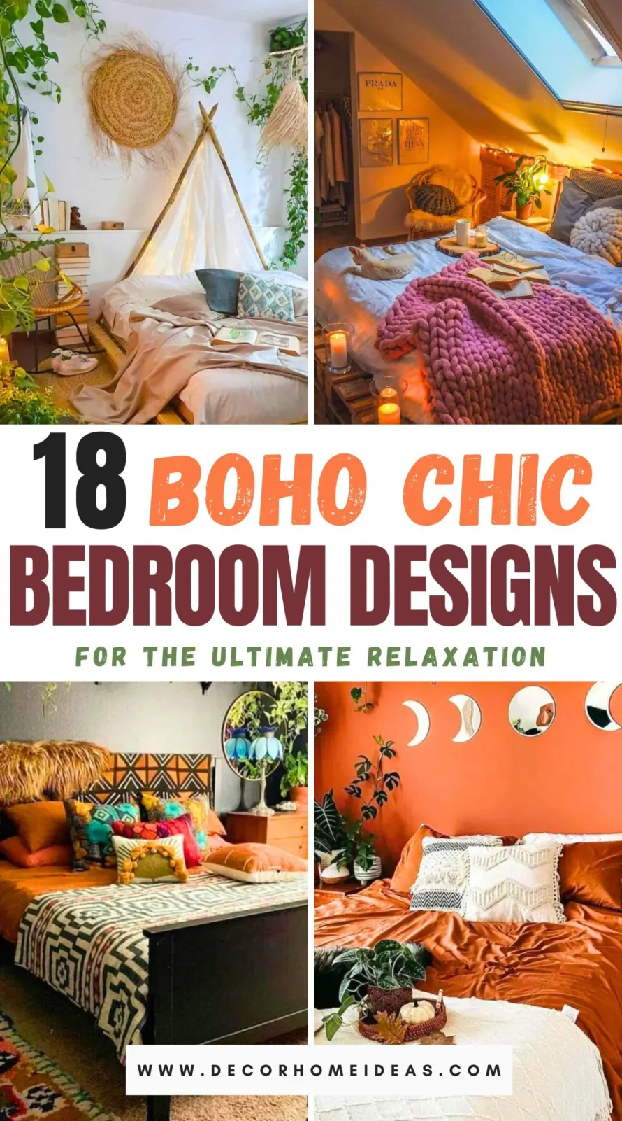 Descubra 18 diseños únicos de dormitorios Boho Chic que combinan comodidad y estilo para el máximo relax. Desde textiles vibrantes hasta decoración ecléctica, cada diseño muestra una mezcla distinta de estampados, colores y texturas. Sumérgete en estas ideas creativas para transformar tu dormitorio en un santuario acogedor y sereno.