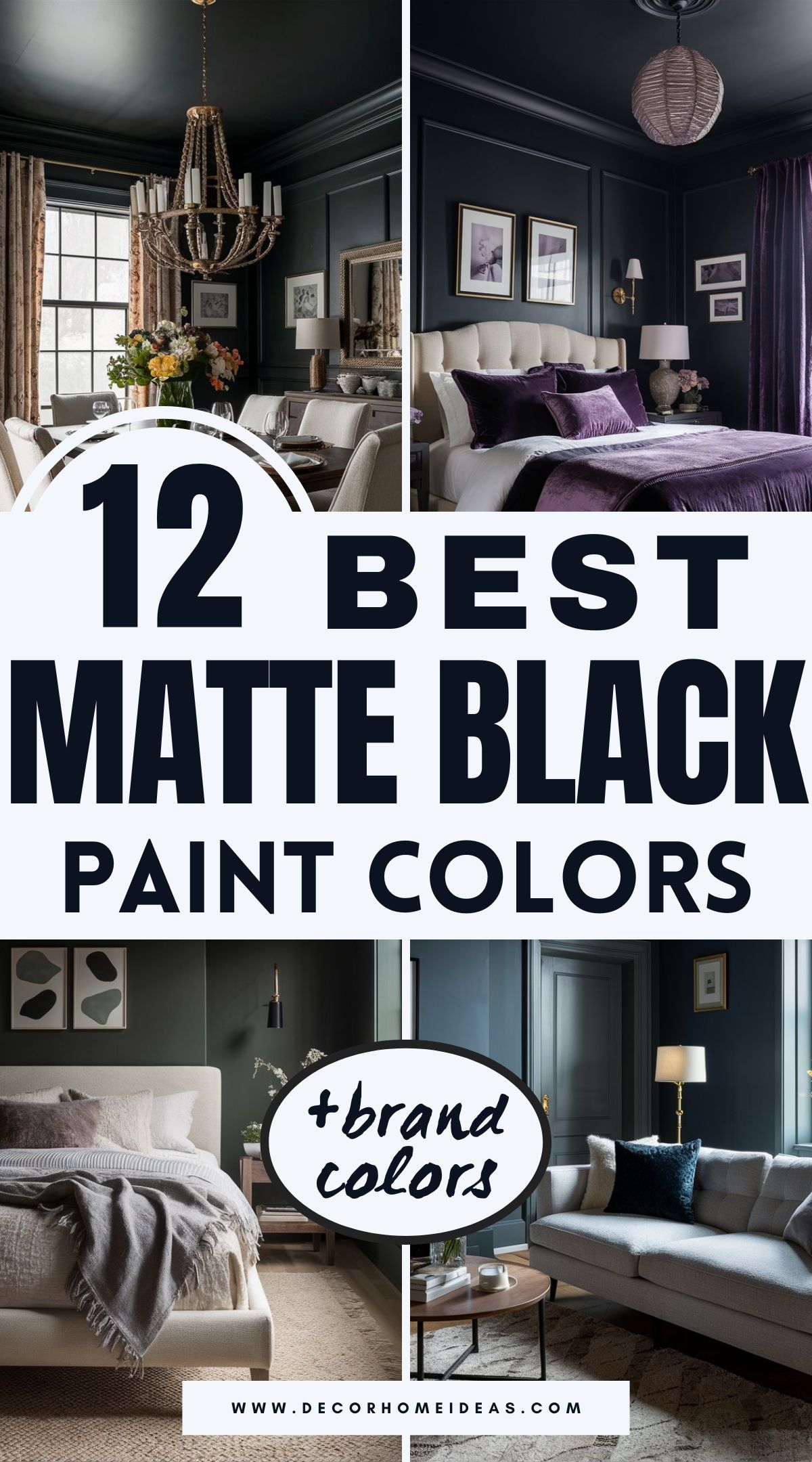 Descubra los 12 mejores colores de pintura negro mate de las mejores marcas como Sherwin-Williams, Benjamin Moore, Behr, y Farrow & Ball. Ya sea que busque una pared de acento dramática o un acabado moderno y malhumorado, estos negros ricos y aterciopelados ofrecen profundidad y sofisticación para cualquier espacio. Encuentre el tono perfecto para su próximo proyecto.