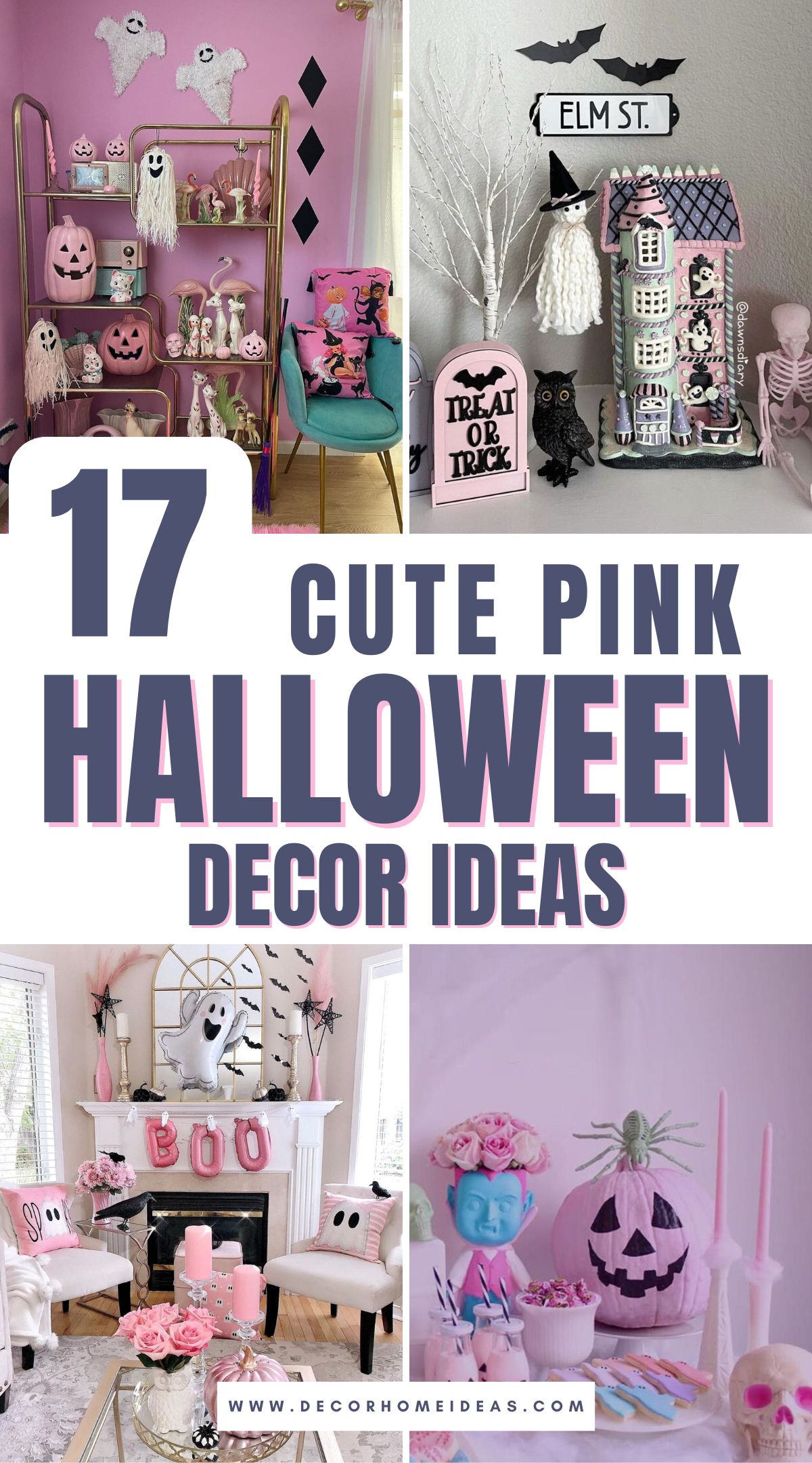 mejores ideas de decoración de halloween rosa 1