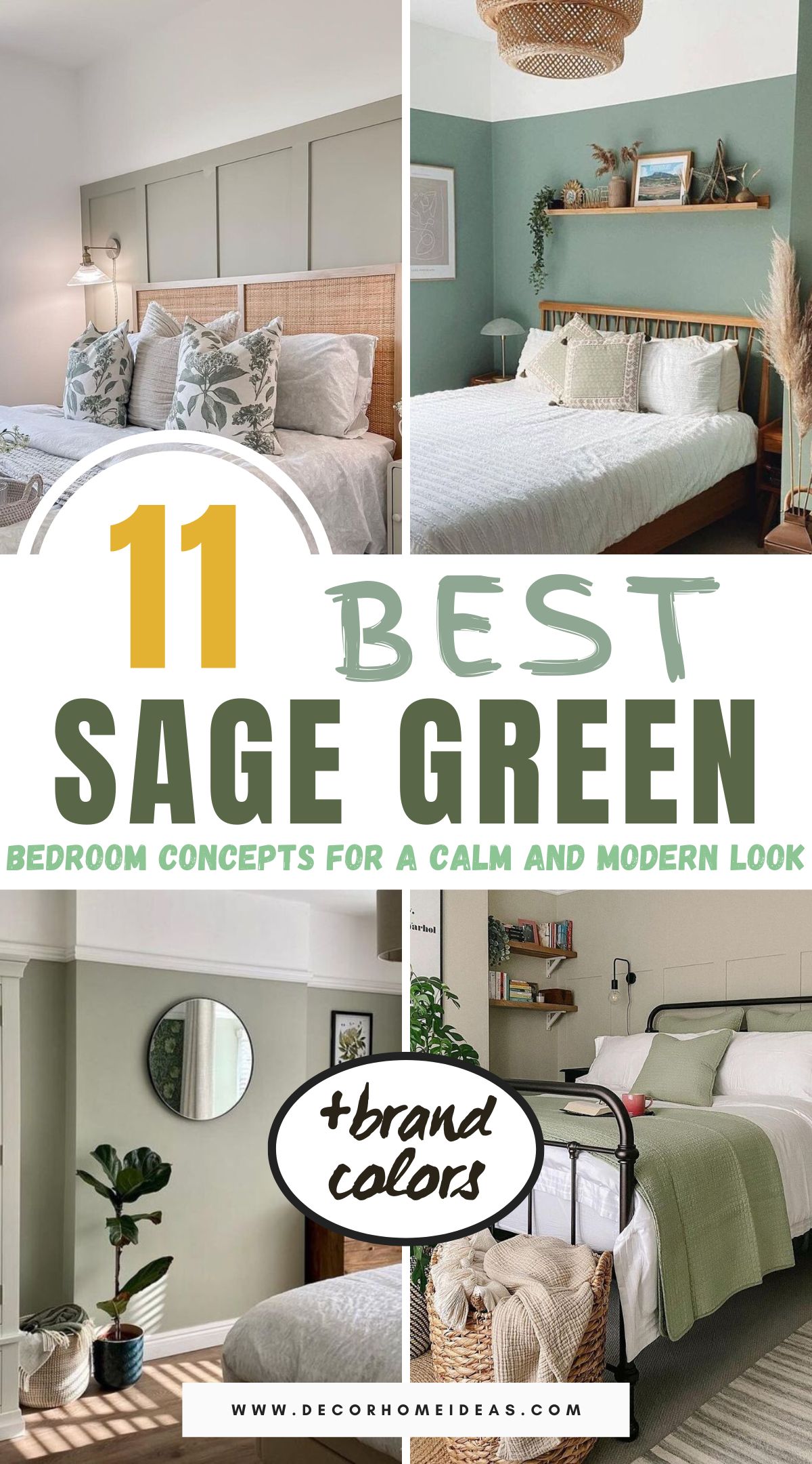 las mejores ideas sencillas para un dormitorio verde salvia 2