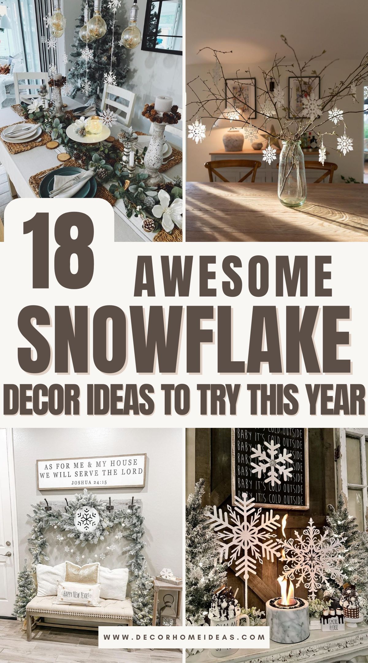 las mejores ideas de decoración con copos de nieve 1