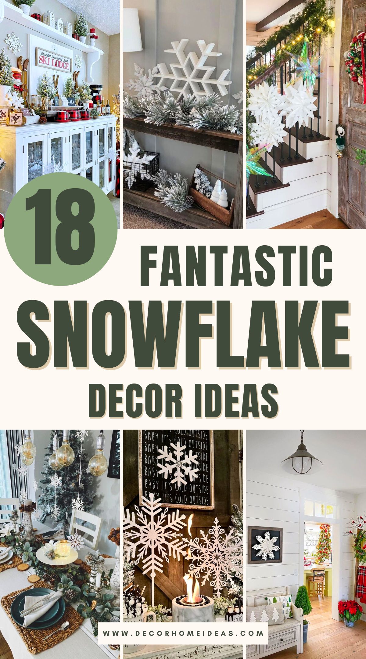 las mejores ideas para decorar con copos de nieve 2