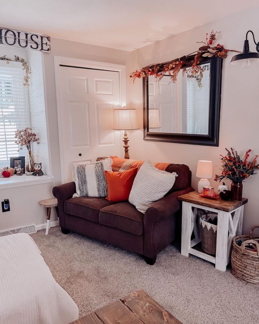 encantadora casa de campo ideas de decoración de otoño 19