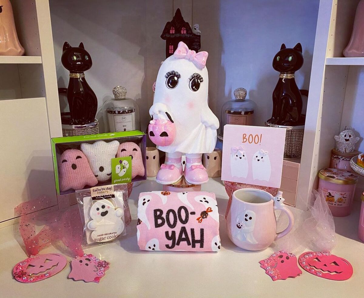 encantador rosa ideas de decoración de halloween 16