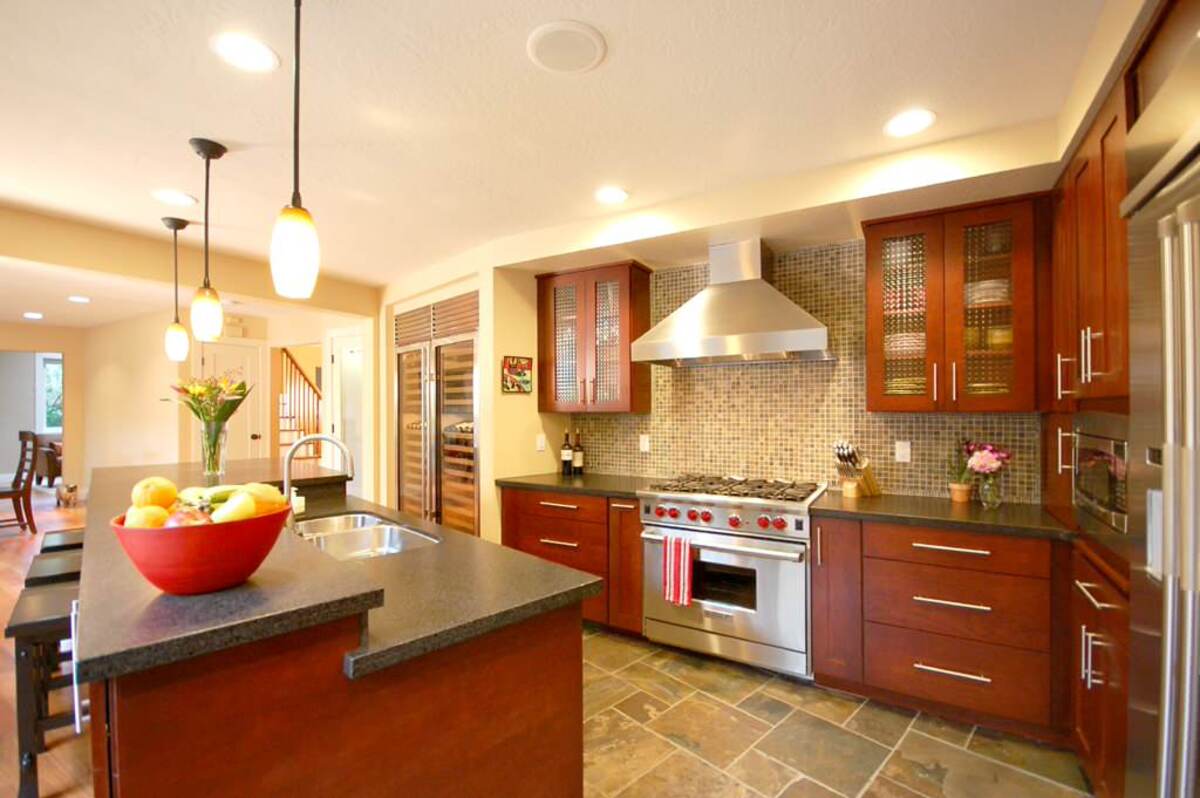 cerezo gabinete de cocina esquema de color 6