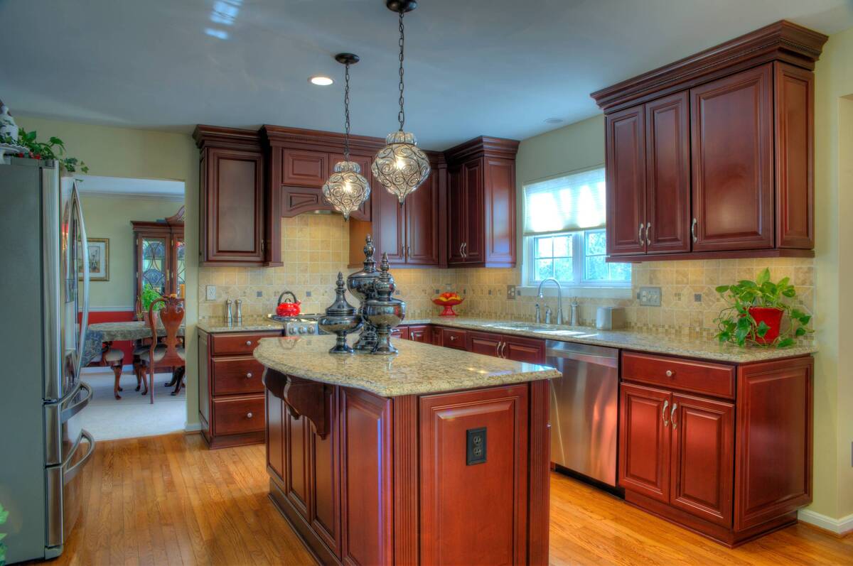 cerezo gabinete de cocina esquema de color 8