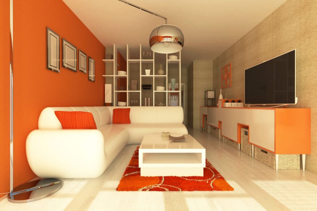 combinación de colores naranja y dorado
