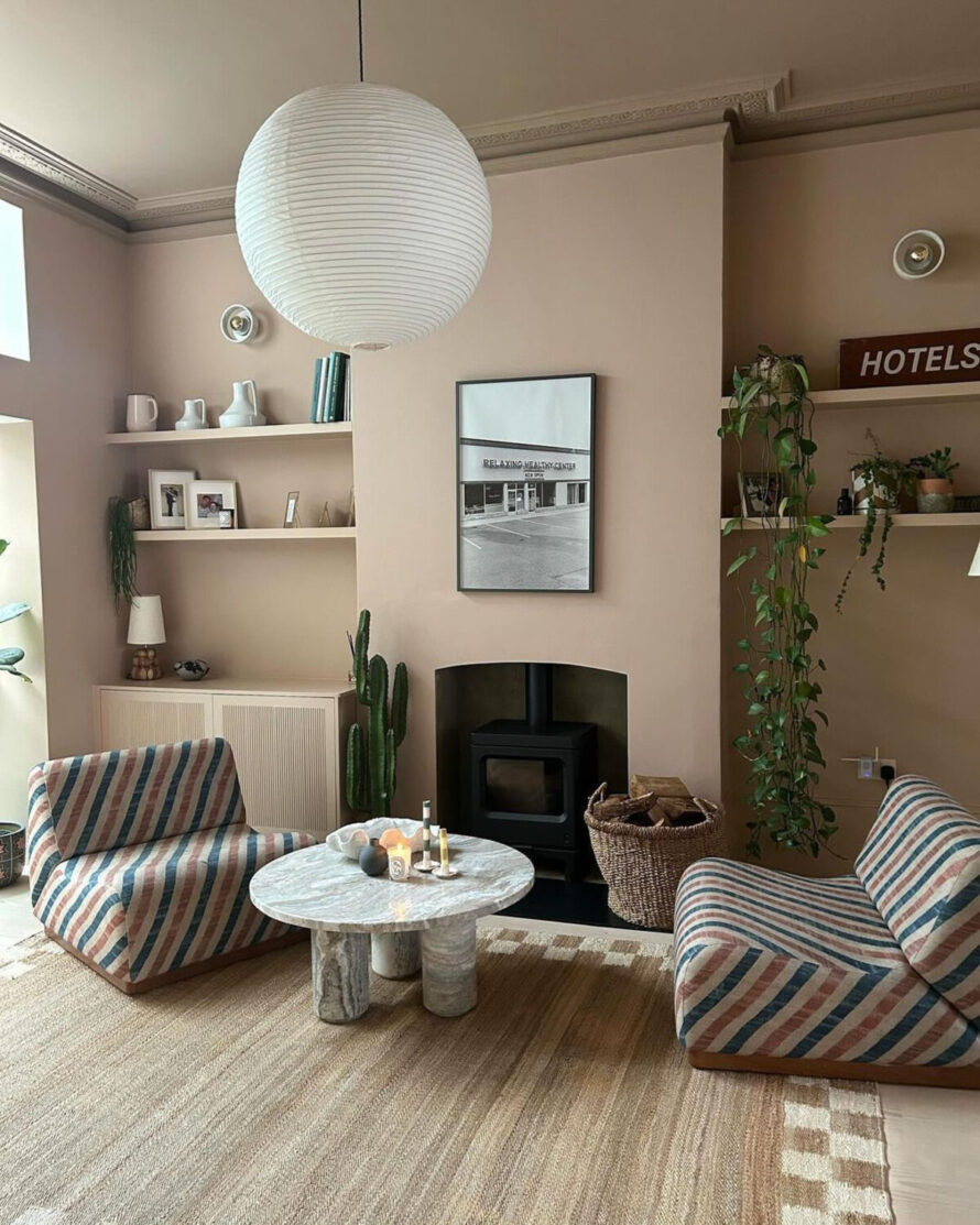 acogedor terroso sala de estar ideas 3