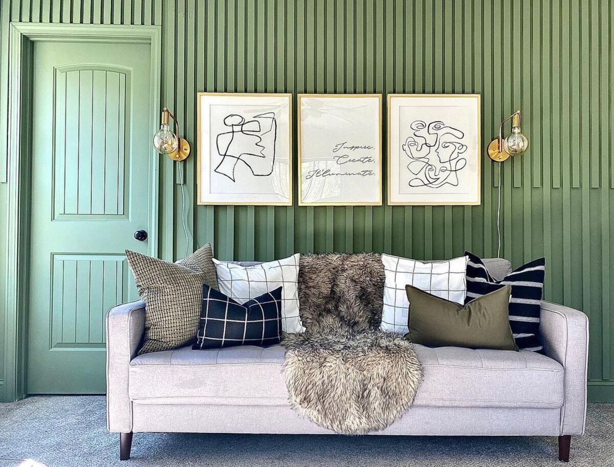 pared de acento verde oscuro 7