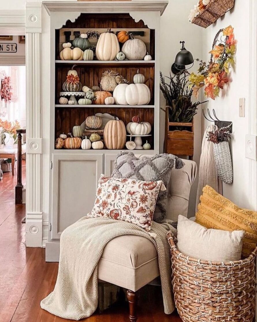 elegantes ideas neutras para decorar en otoño 15