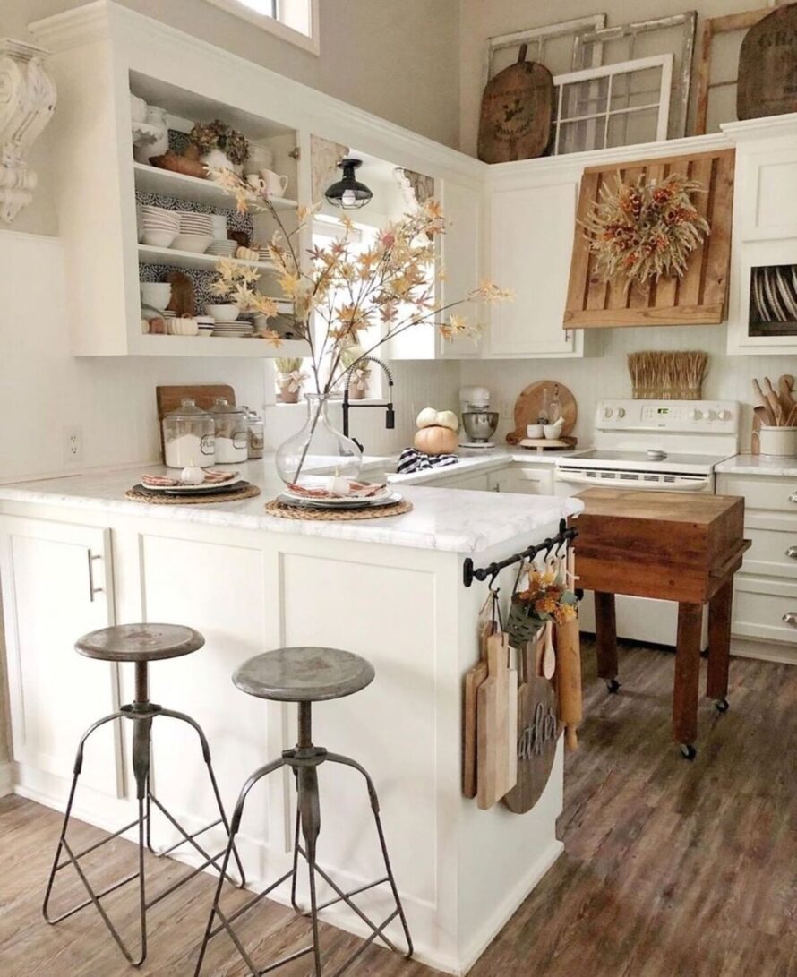 elegantes ideas neutras de decoración de otoño 4