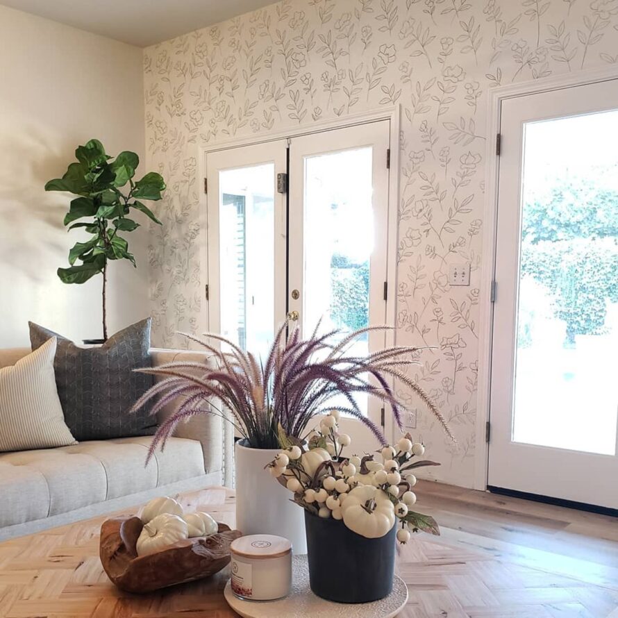 elegantes ideas de decoración otoñal neutra 8