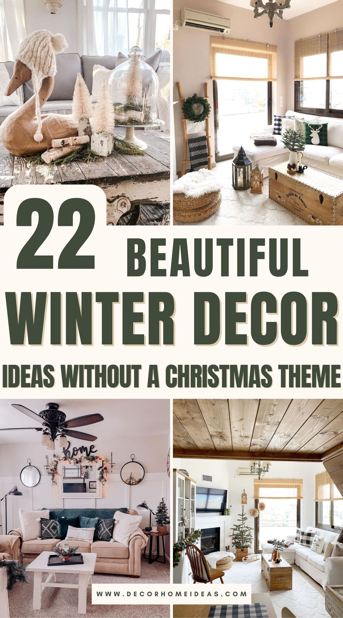 22 elegantes ideas de decoración invernal no navideña para celebrar la belleza de la estación sin el tema festivo