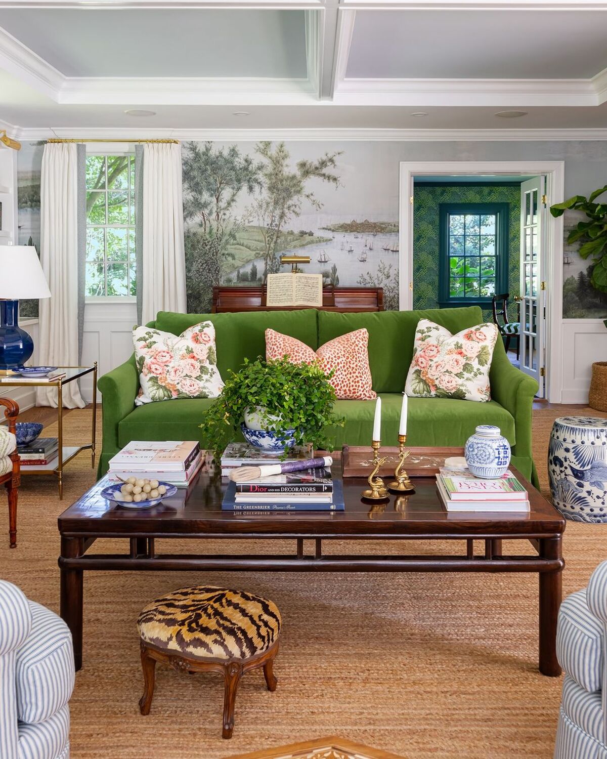 encantadoras ideas de decoración de otoño azul 13