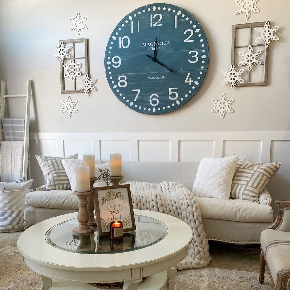 encantadoras ideas de decoración con copos de nieve 16