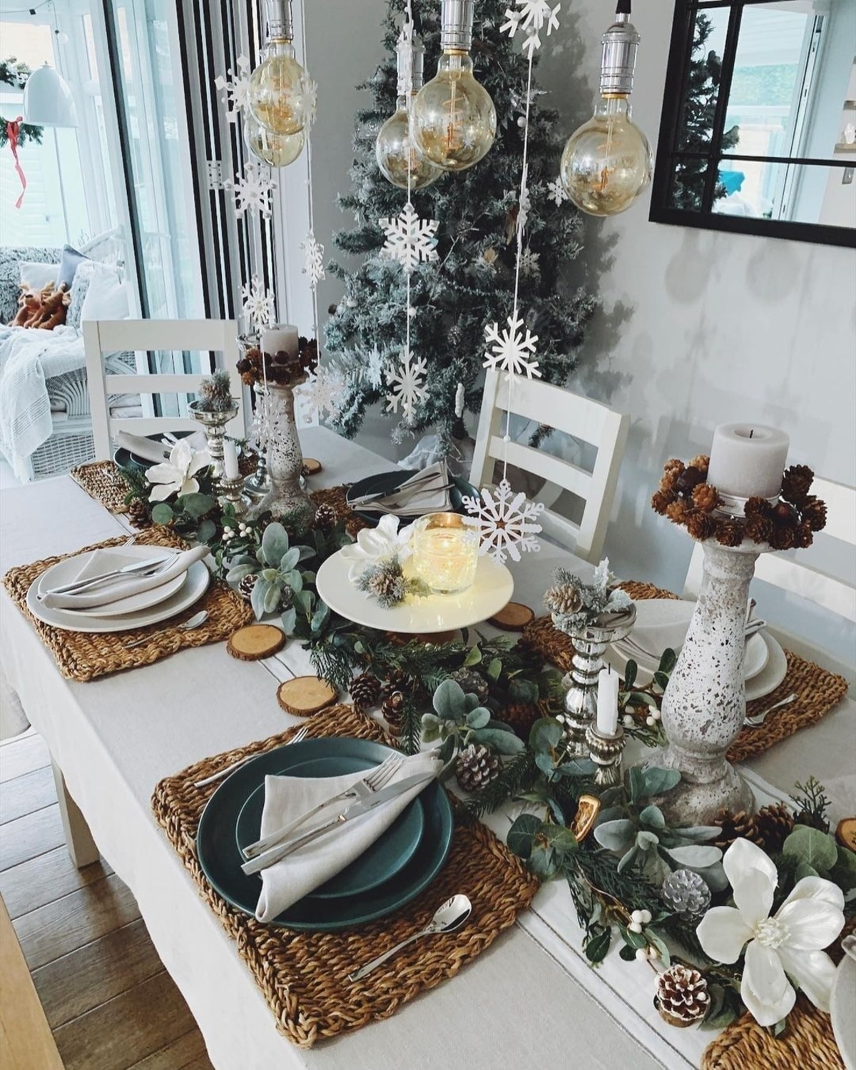 encantadoras ideas de decoración con copos de nieve 2