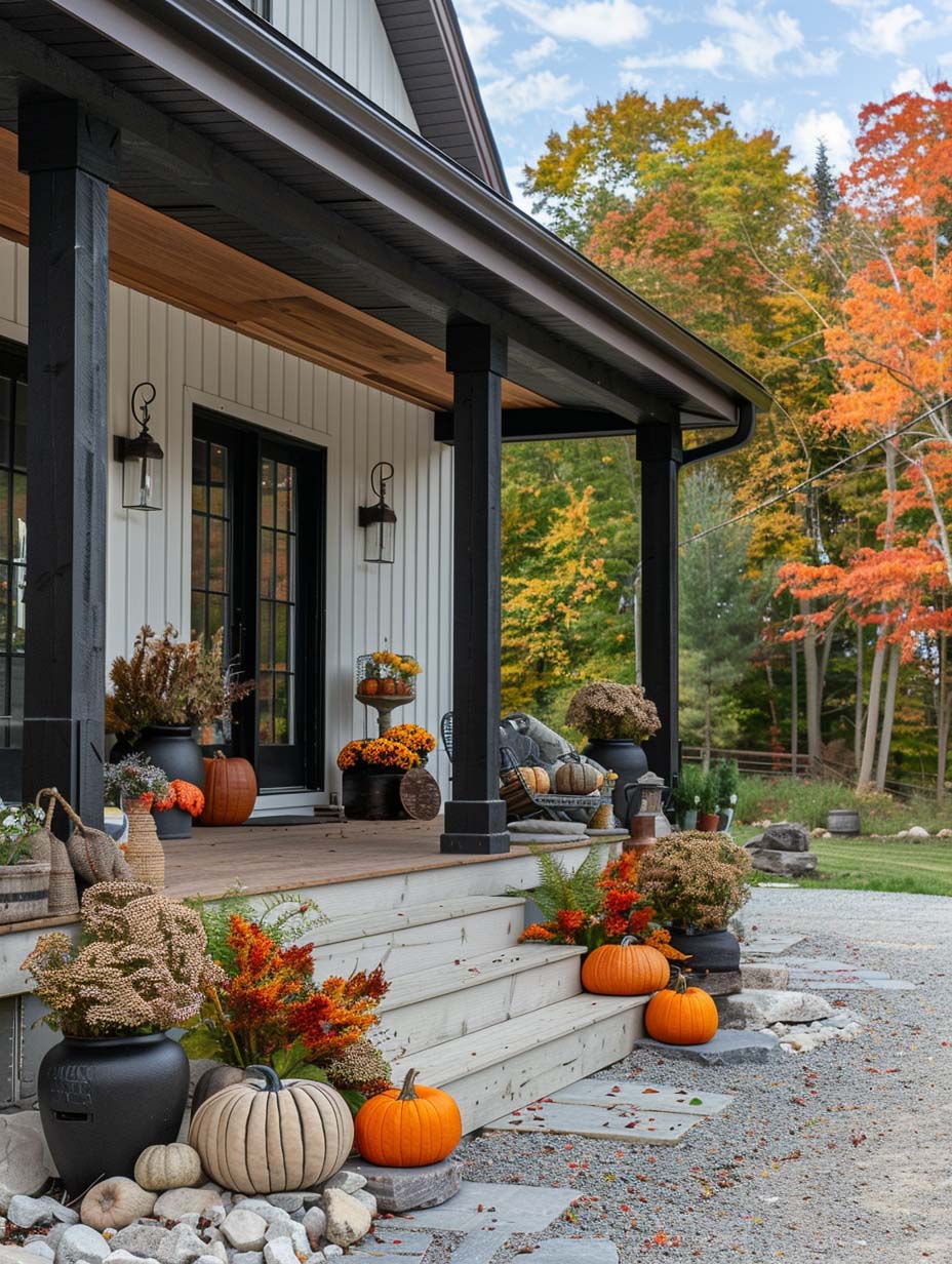 ideas para decorar el porche en otoño 2