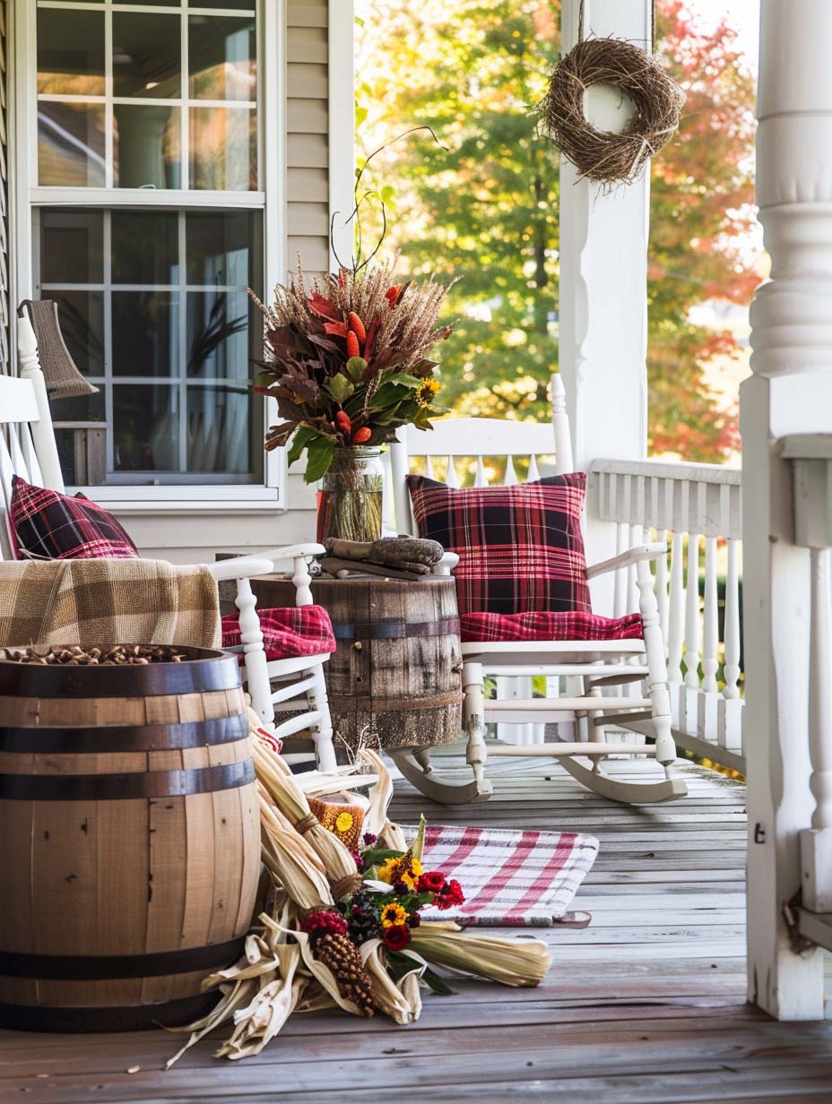 ideas para decorar el porche en otoño 4