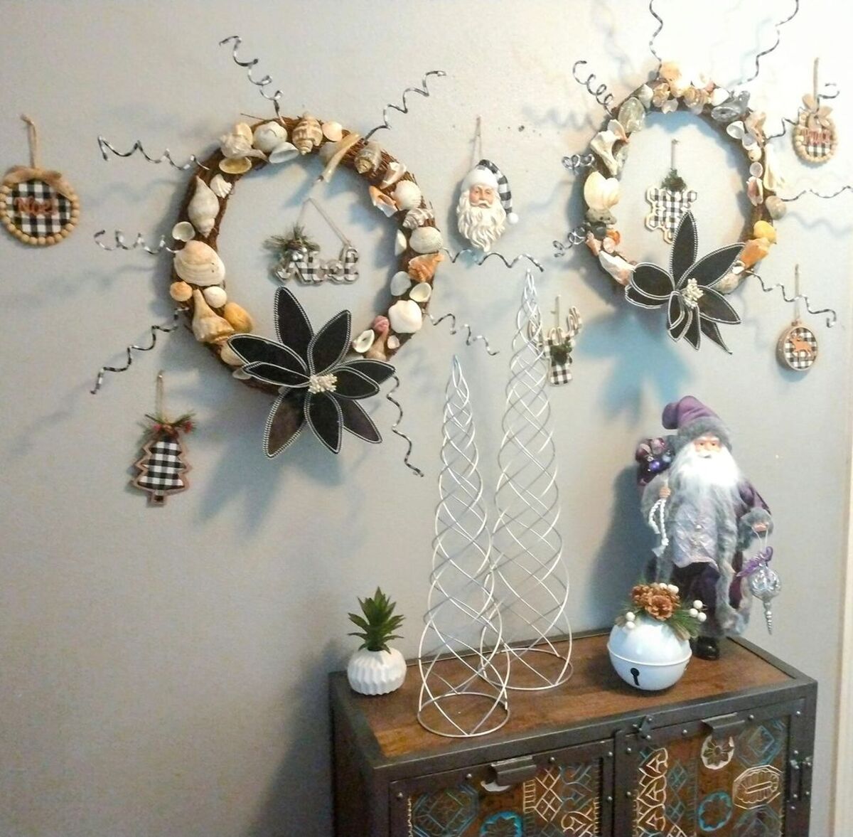 ideas de decoración navideña de pared 5