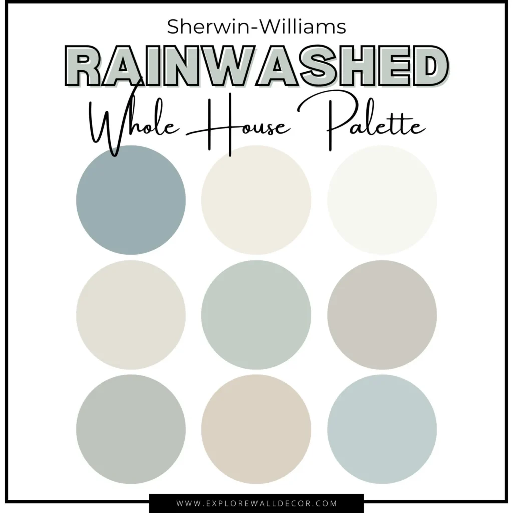 sherwin williams rainwashed paleta para toda la casa