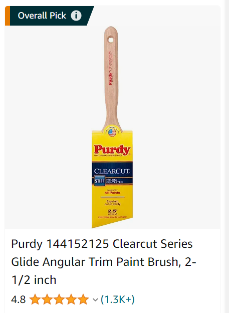 purdy clearcut glide angular trim paint brush, la mejor elección para "mejor brocha para recortar en techos"