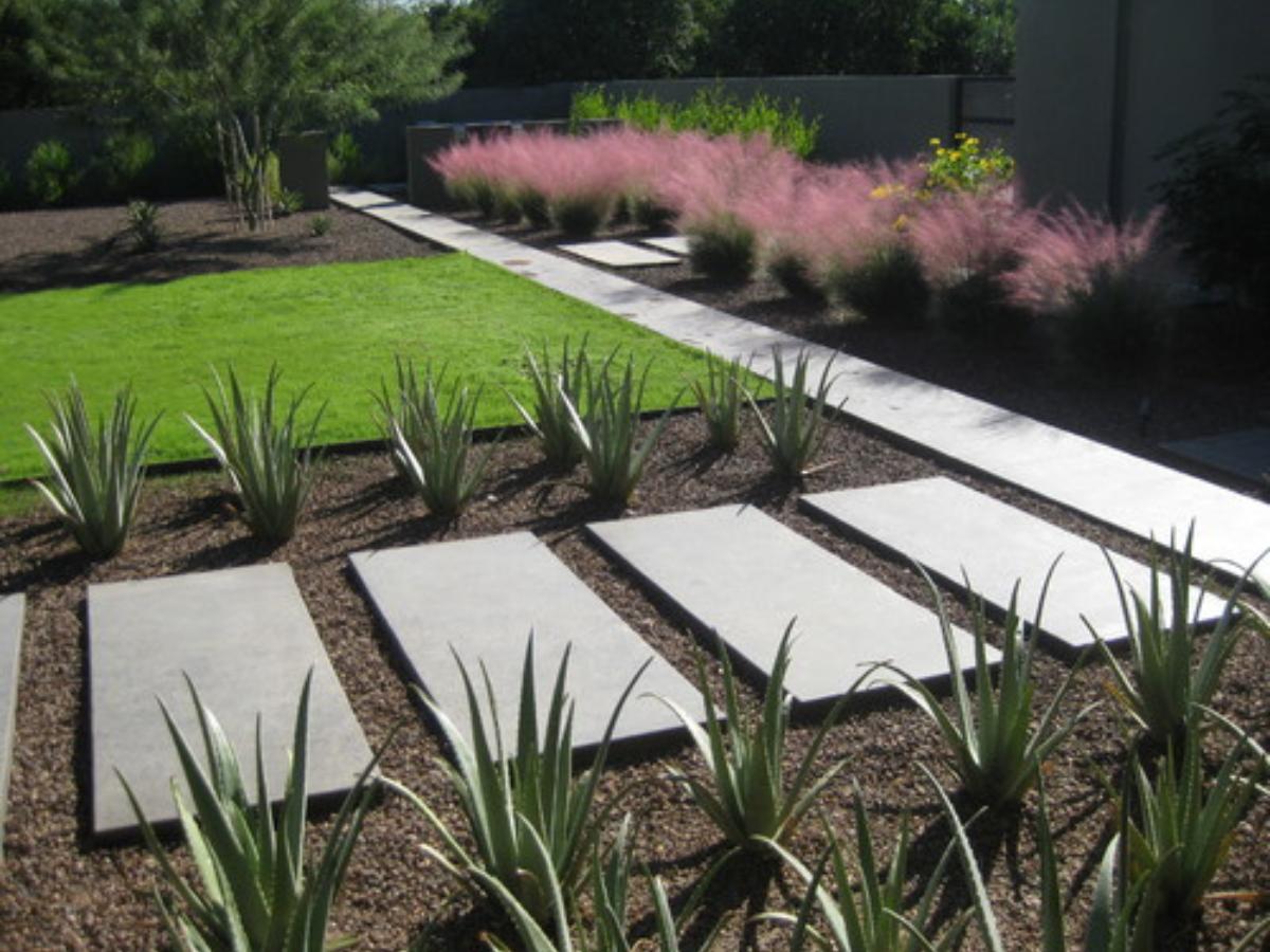 ideas de paisajismo moderno de mediados de siglo 10