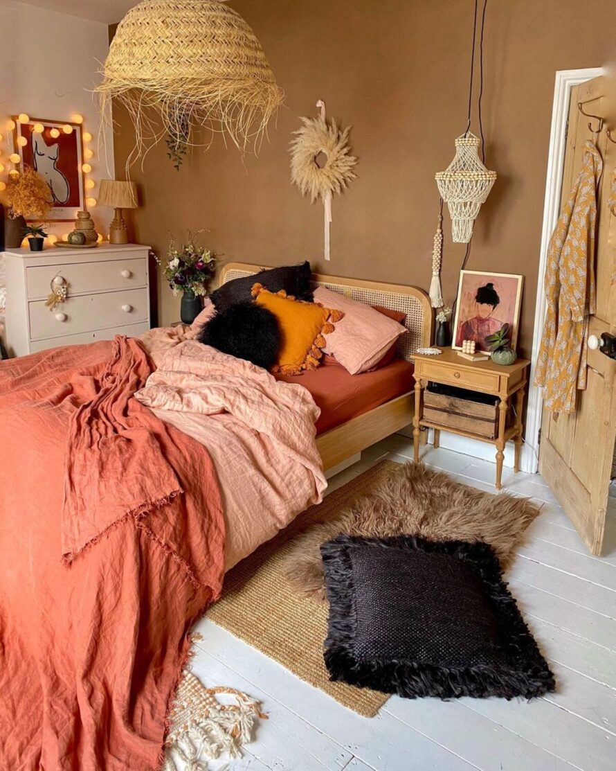 guía para incorporar elementos bohemios en el diseño del dormitorio 14