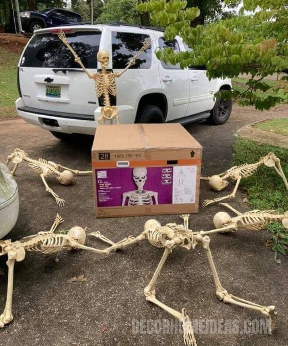 esqueleto decoraciones de halloween 16