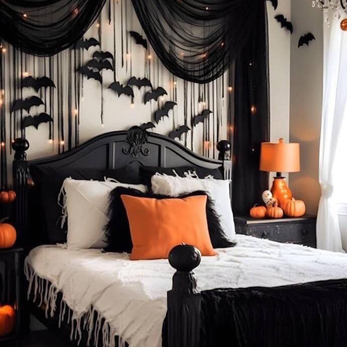 espeluznante halloween dormitorio ideas de decoración 10