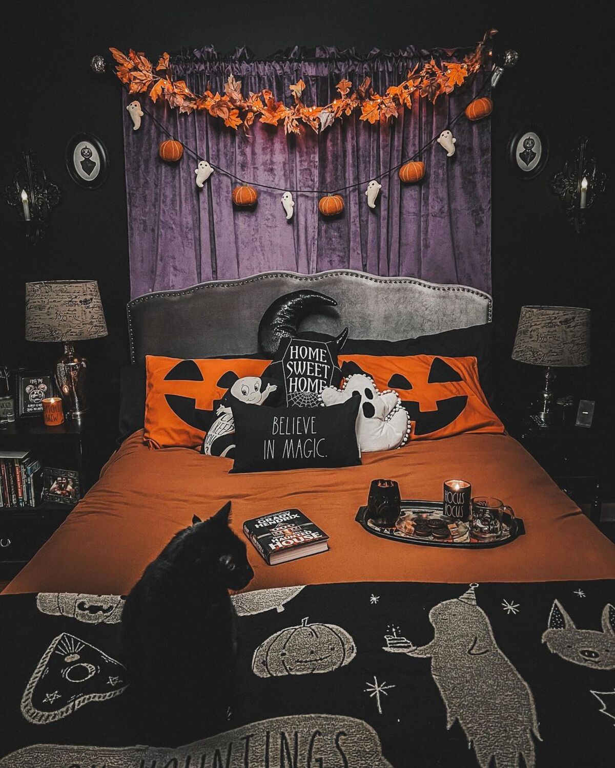 espeluznante halloween dormitorio ideas de decoración 11