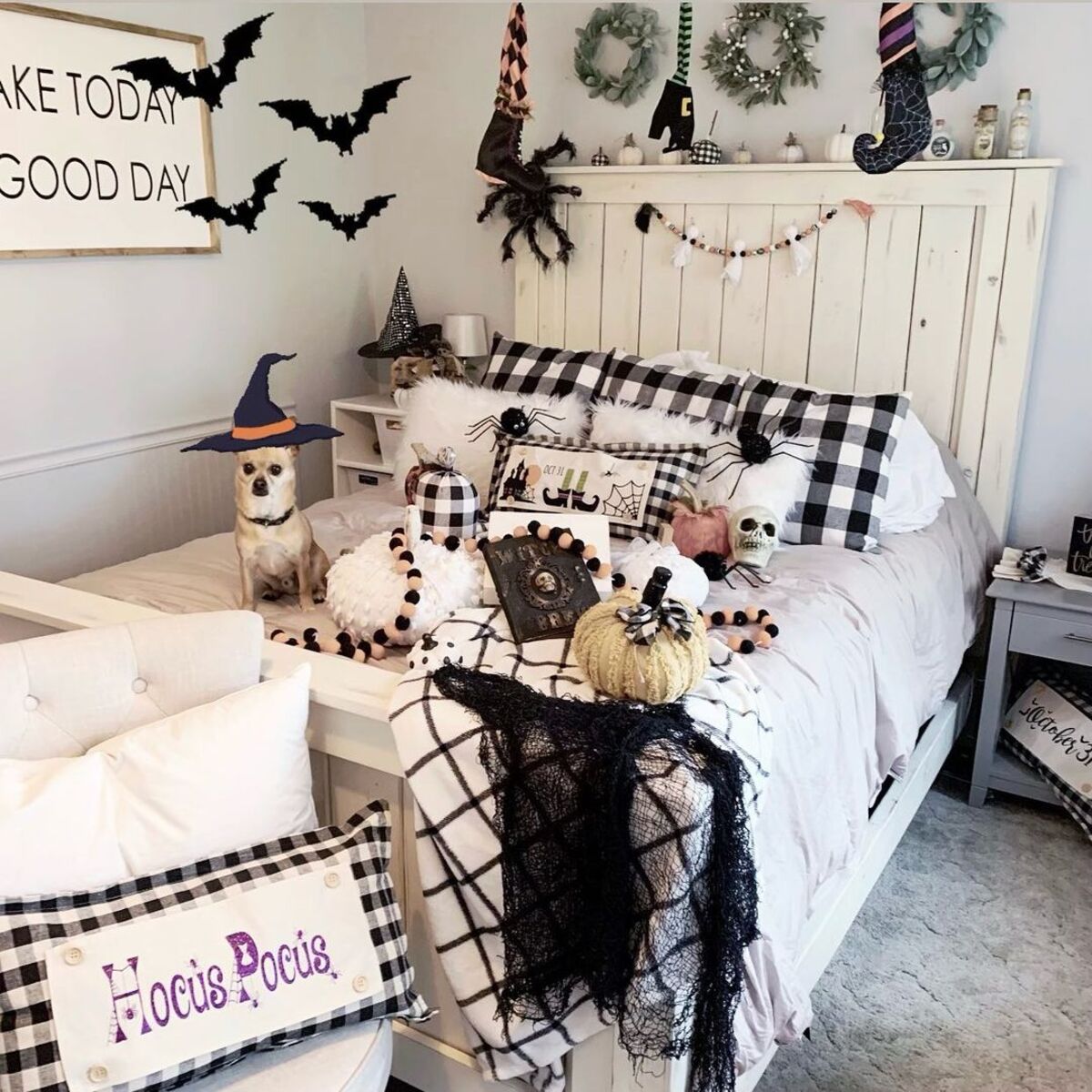 espeluznante halloween dormitorio ideas de decoración 14