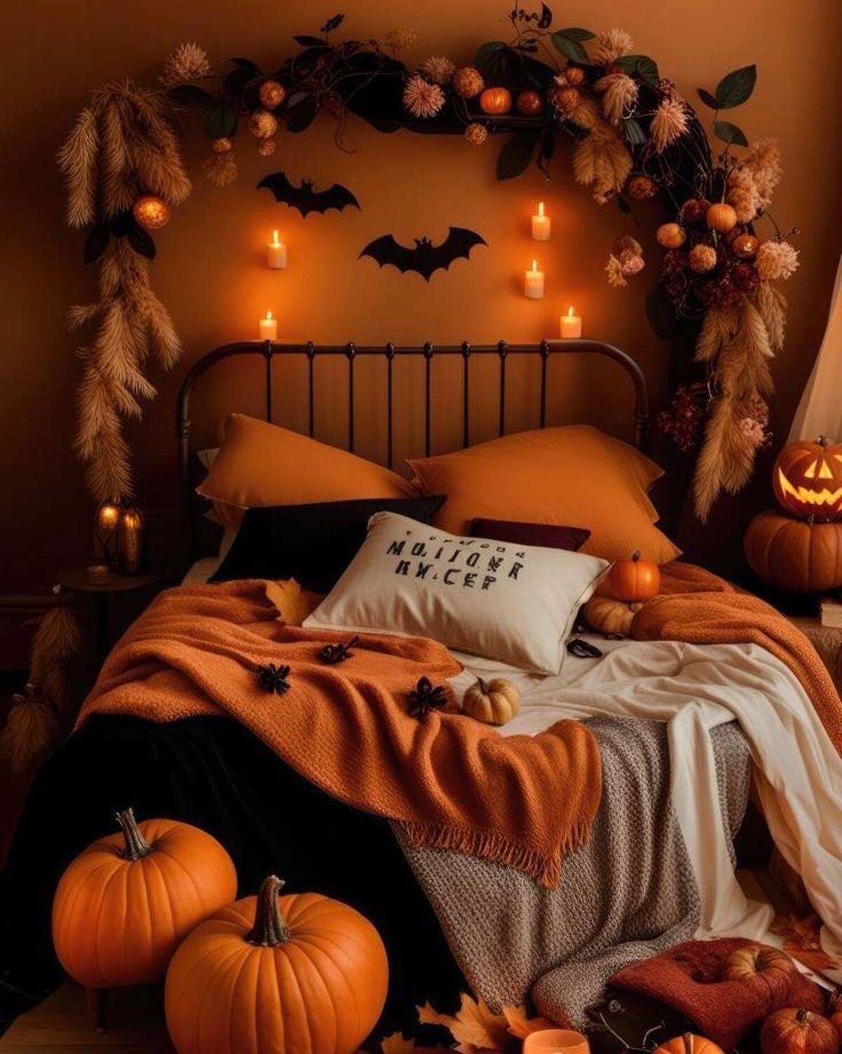 espeluznante halloween dormitorio ideas de decoración 4
