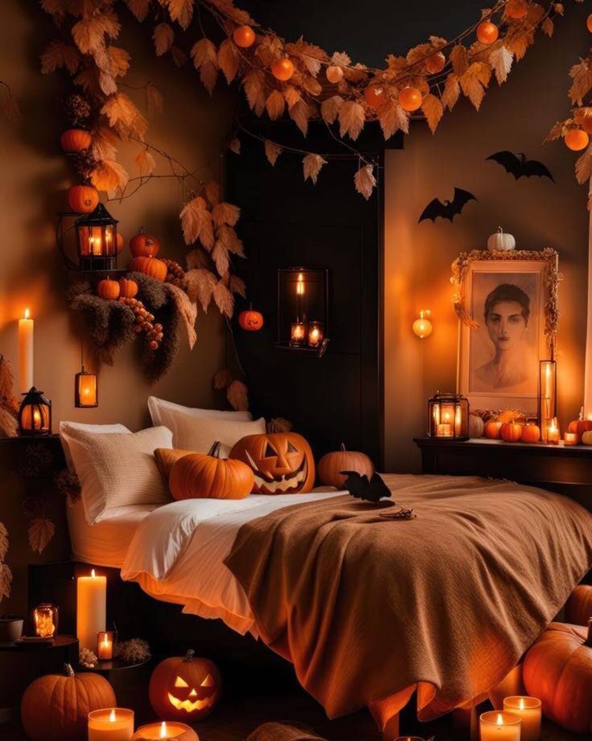 espeluznante halloween dormitorio ideas de decoración 6