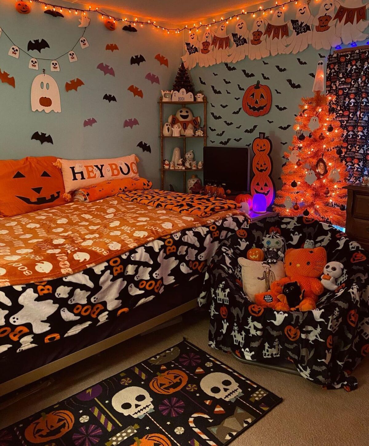 espeluznante halloween dormitorio ideas de decoración 9