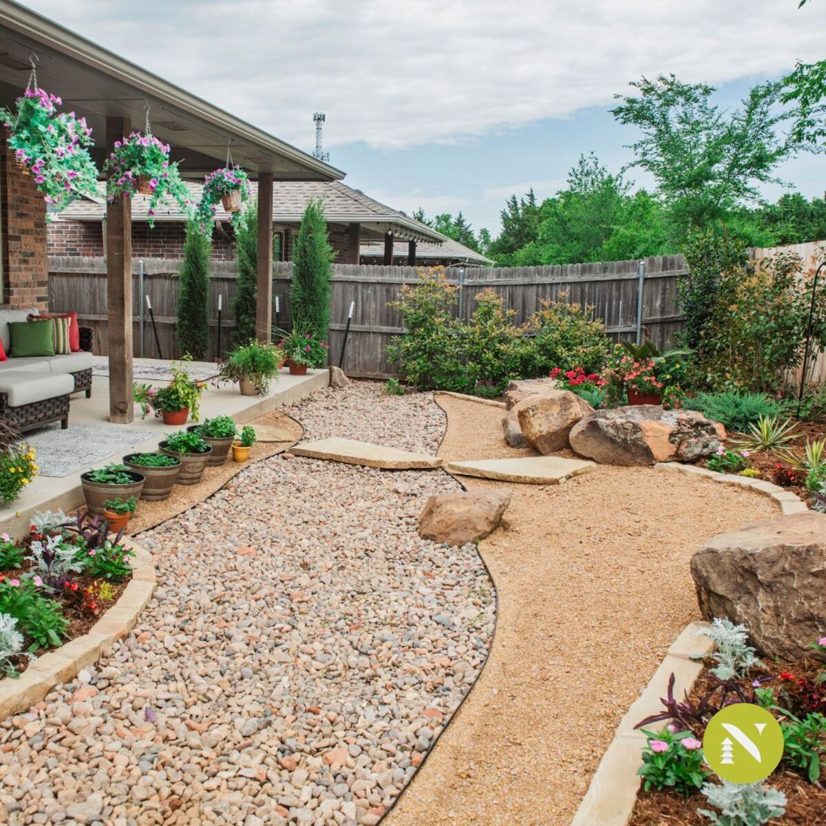 impresionante patio trasero paisaje ideas de diseño 13