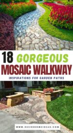 las mejores ideas de pasarelas de mosaico para su jardín